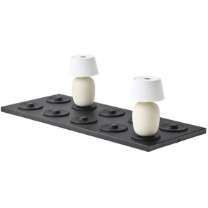 Audo Copenhagen Ladeschale fr tragbare Lampe 76,5 cm, Schwarz