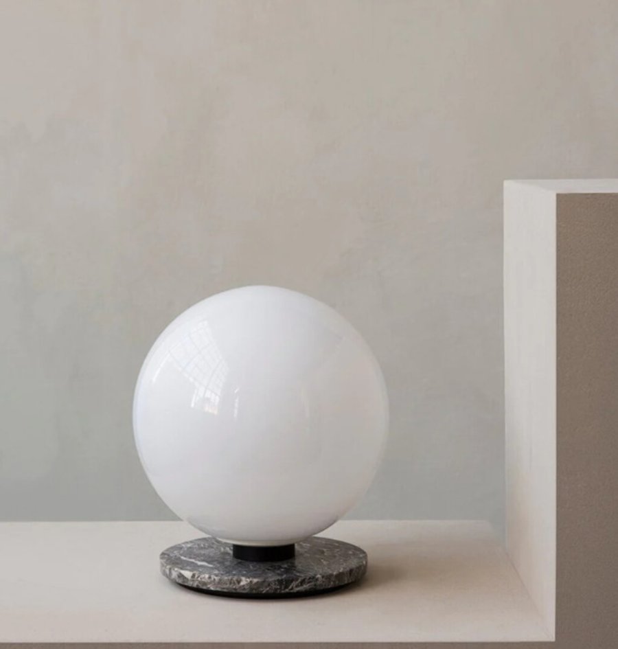 Audo TR Bulb Bord-/Vglampe H22 cm, Shiny Opal/Ocean Grey Marble