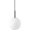 Audo TR Bulb Pendelleuchte 20 cm, Mat Opal/Schwarz 