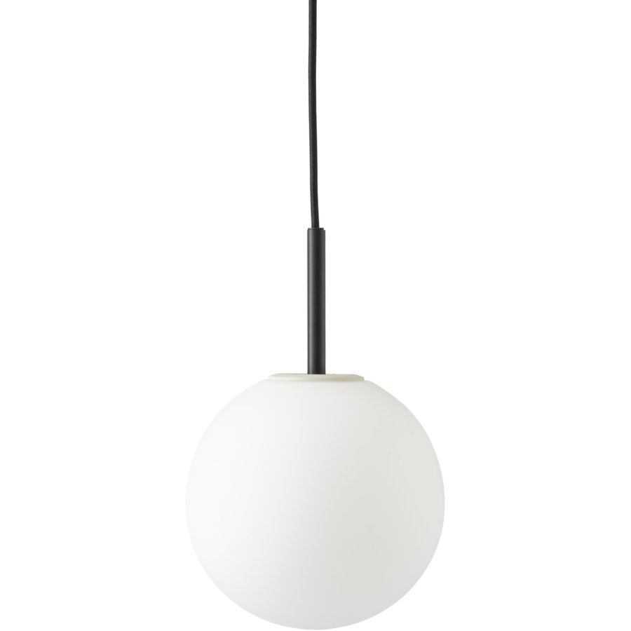 Audo TR Bulb Pendelleuchte 20 cm, Mat Opal/Schwarz 