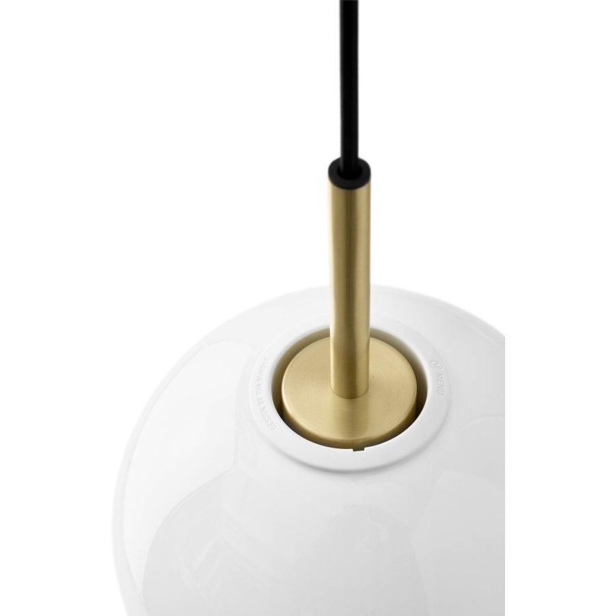 Audo TR Bulb Pendel 20 cm, Shiny Opal/Messing