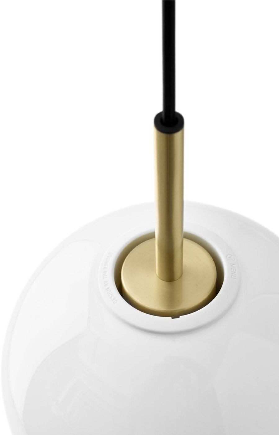 Audo TR Bulb Pendel 20 cm, Shiny Opal/Messing