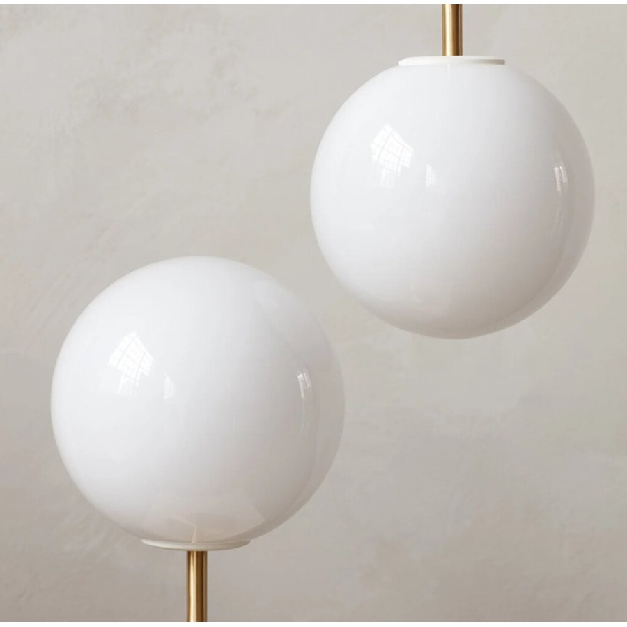 Audo TR Bulb Pendel 20 cm, Shiny Opal/Messing