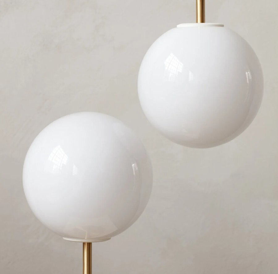 Audo TR Bulb Pendel 20 cm, Shiny Opal/Messing