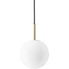 Audo TR Bulb Pendel 20 cm, Shiny Opal/Messing