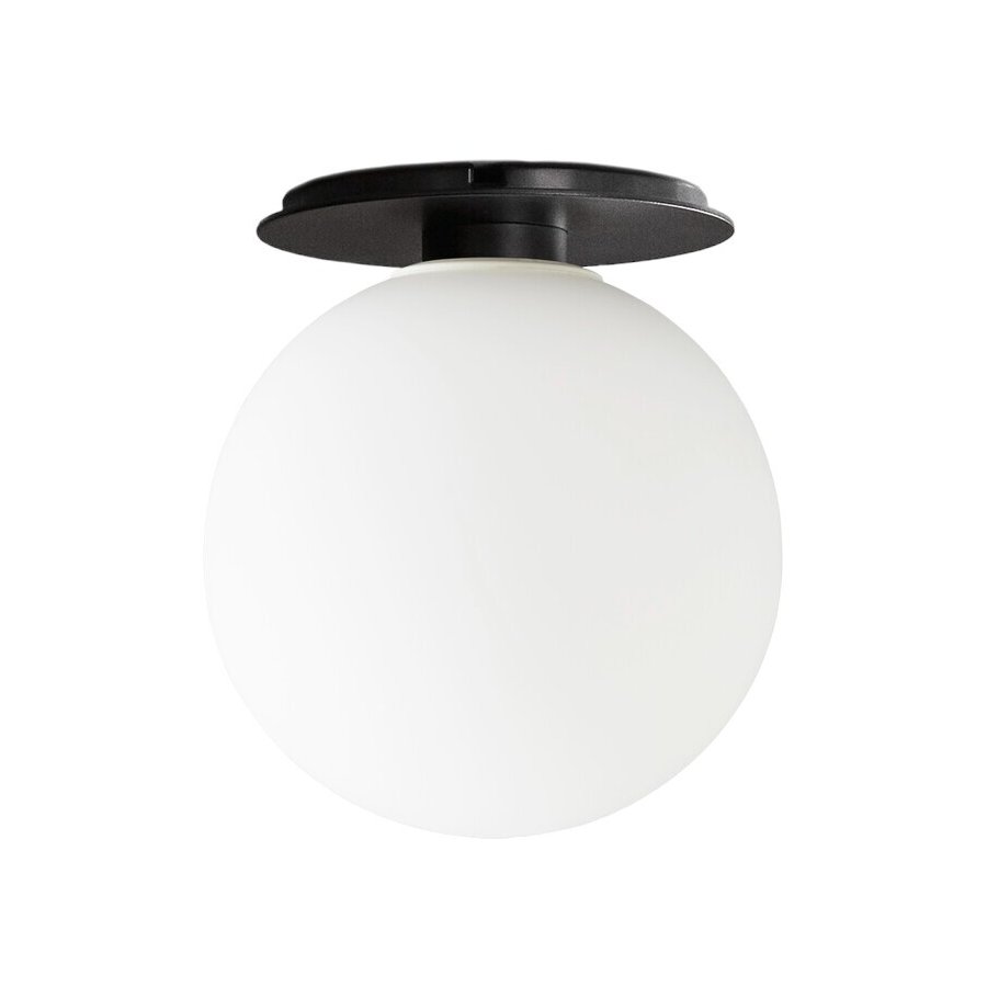 Audo TR Bulb Decken-/Wandleuchte 20 cm, Mat opal/Schwarz 