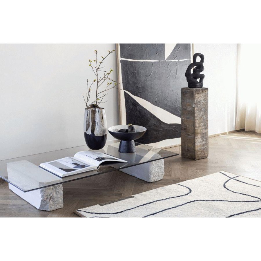 Mette Ditmer By Hand Schale mit Fuß H20cm, Off-White
