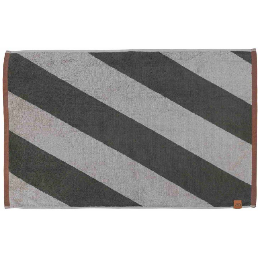 Mette Ditmer Diagonal Badematte 50x80 cm, Dunkles Oliv