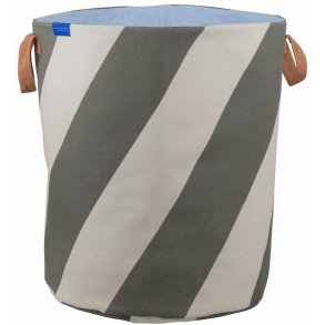 Mette Ditmer Diagonal Vasketjskurv H50 cm, Mrk Oliven/Sand