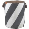 Mette Ditmer Diagonal Wäschekorb H50cm, Dunkelgrau/Off-White