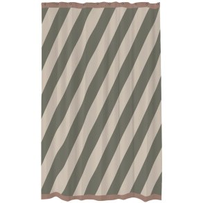 Mette Ditmer Diagonal Duschvorhang 150x200 cm, Dunkles Oliv