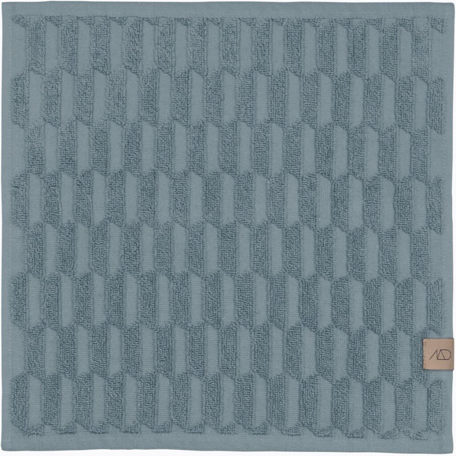 Mette Ditmer Geo Handtuch 3er Set 30x30 cm, Stone Blue