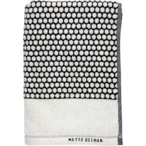 Mette Ditmer Grid Håndklæde 70x140 cm, Black/Off-white