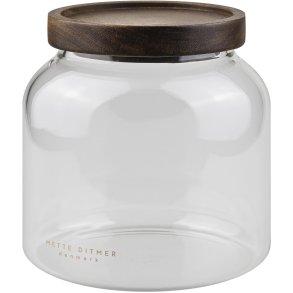 Mette Ditmer Luna Krug H13 cm, Klar/Akazie