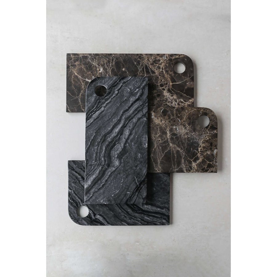 Mette Ditmer Marble Tablett 38 cm, Schwarz/Grau