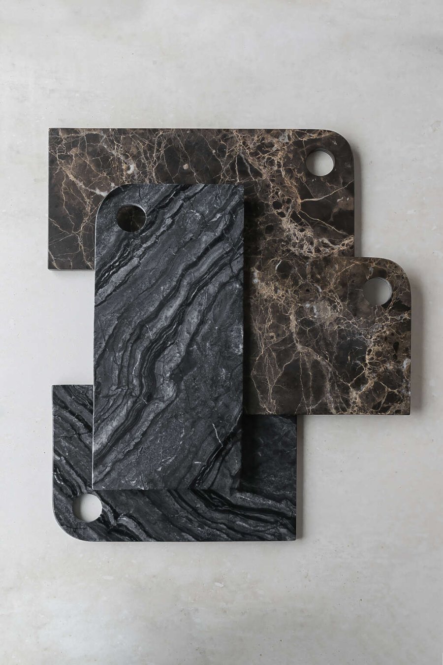 Mette Ditmer Marble Tablett 38 cm, Schwarz/Grau