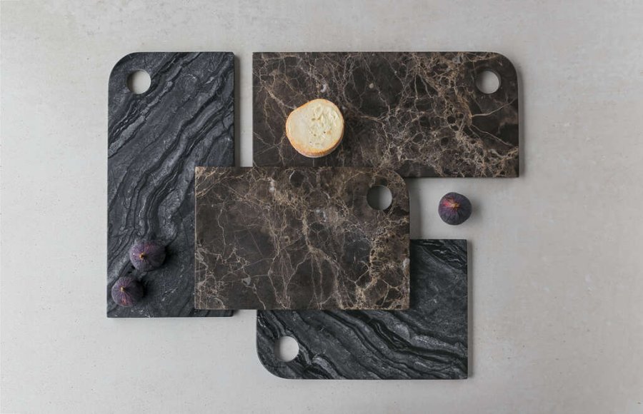 Mette Ditmer Marble Tablett 38 cm, Schwarz/Grau