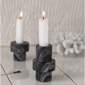 Mette Ditmer Marble Lysestage H7 cm, Grå