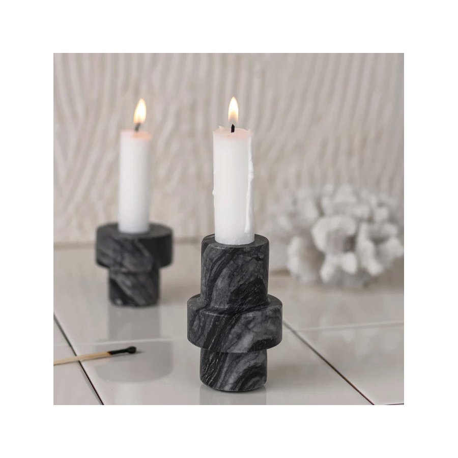 Mette Ditmer Marble Kerzenstnder H7 cm, Grau