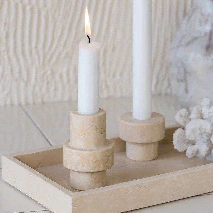 Mette Ditmer Marble Kerzenstnder H5 cm, Sand