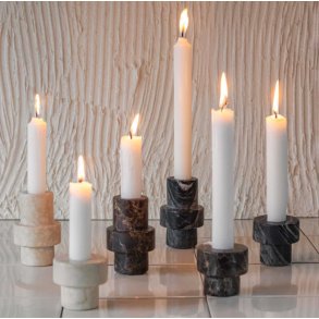 Mette Ditmer Marble Lysestage Ø5,5 x H5 cm, Grå