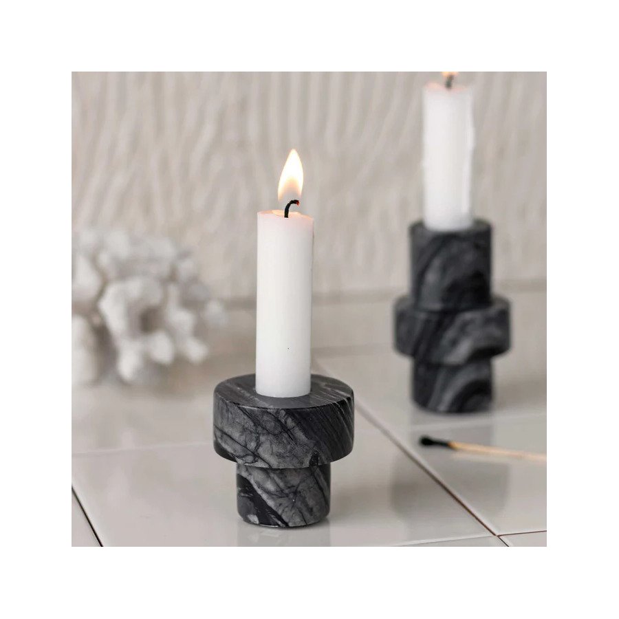 Mette Ditmer Marble Kerzenstnder H5 cm, Grau