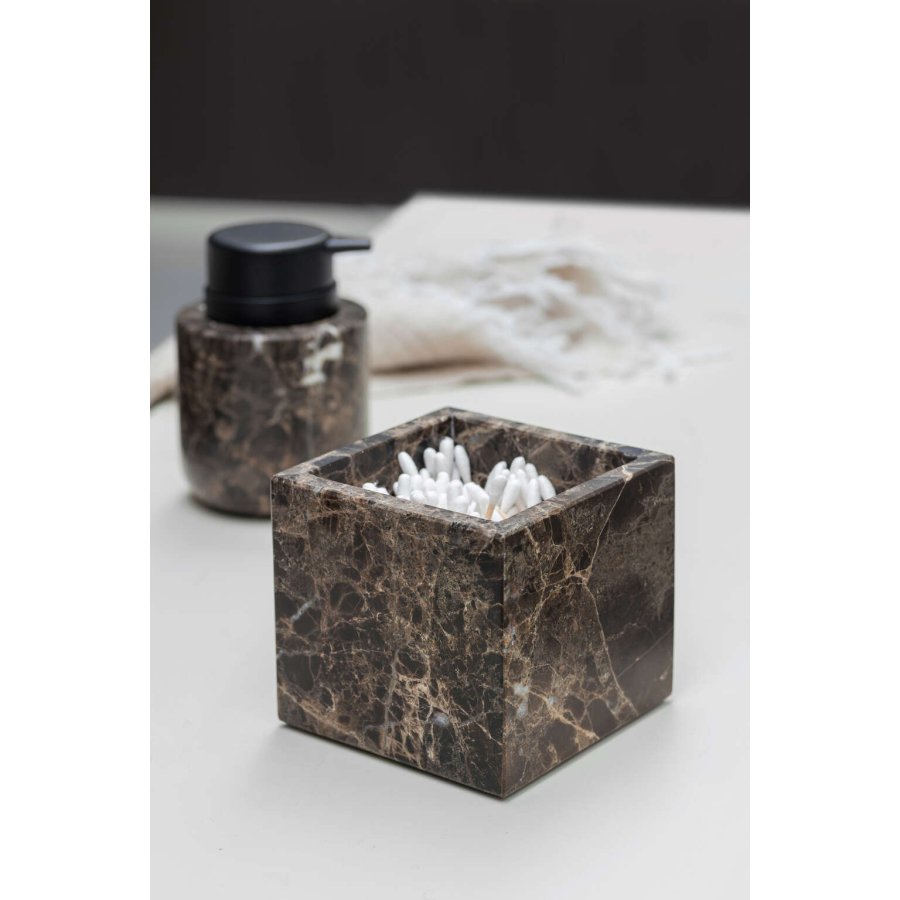 Mette Ditmer Marble Cube 8,5 cm, Braun