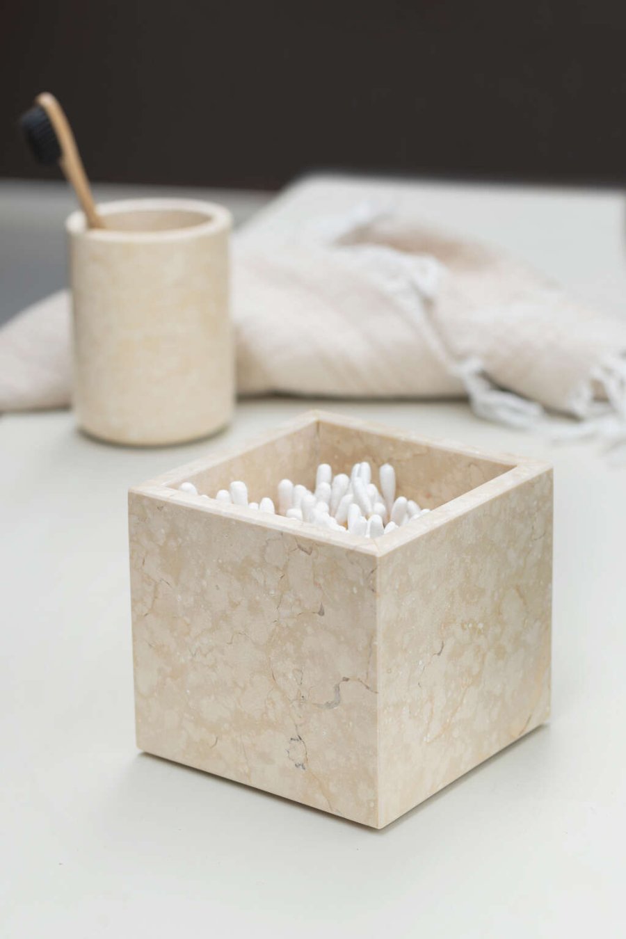 Mette Ditmer Marble Cube 8,5 cm, Sand