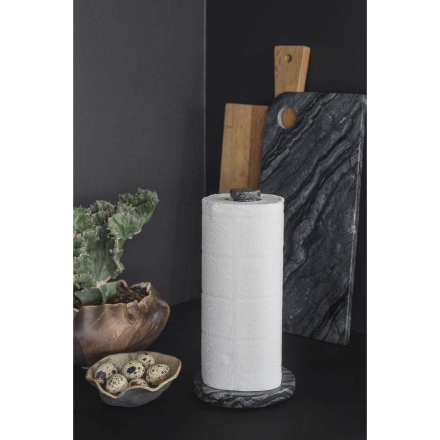 Mette Ditmer Marble Kchenrollenhalter H26 cm, Schwarz/Grau