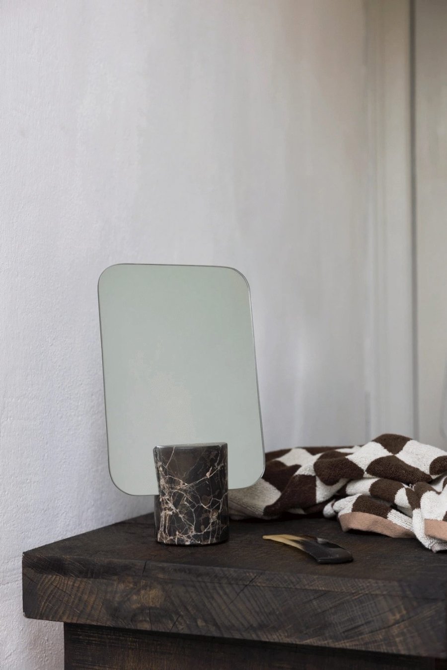 Mette Ditmer Marble Spejl 30x18 cm, Brun