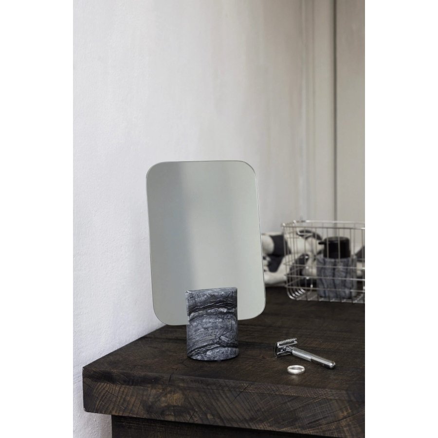Mette Ditmer Marble Spejl 30x18 cm, Sort/Gr�