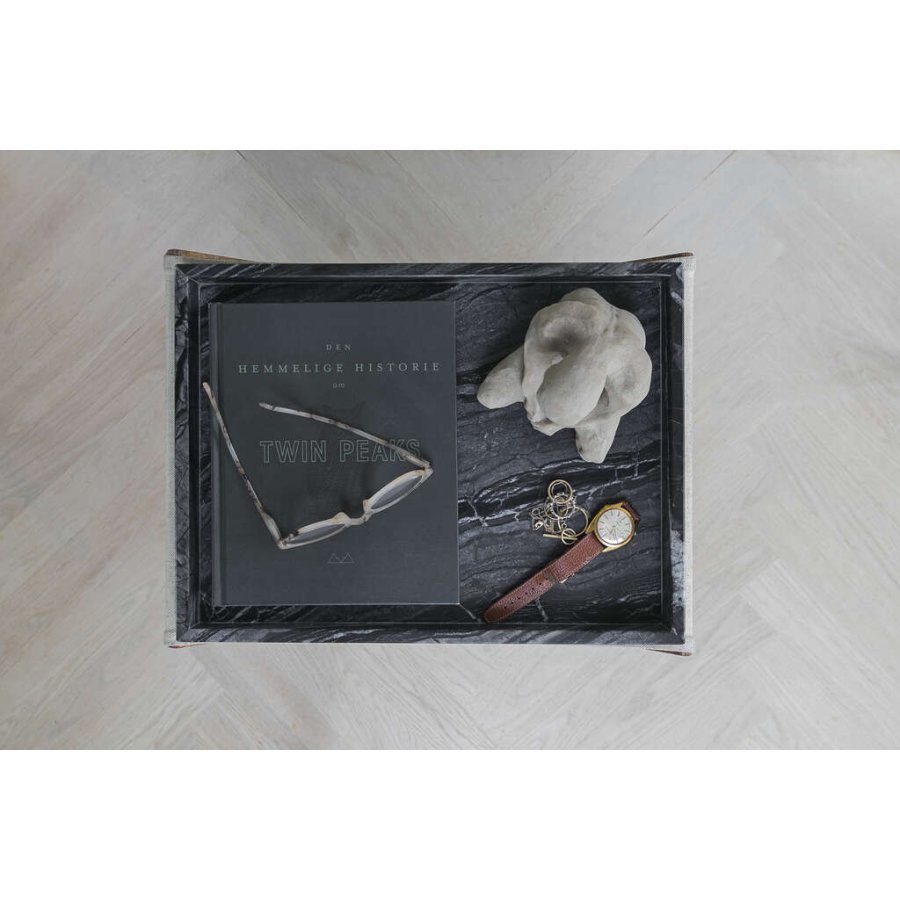 Mette Ditmer Marble Tablett 40 cm, Schwarz/Grau