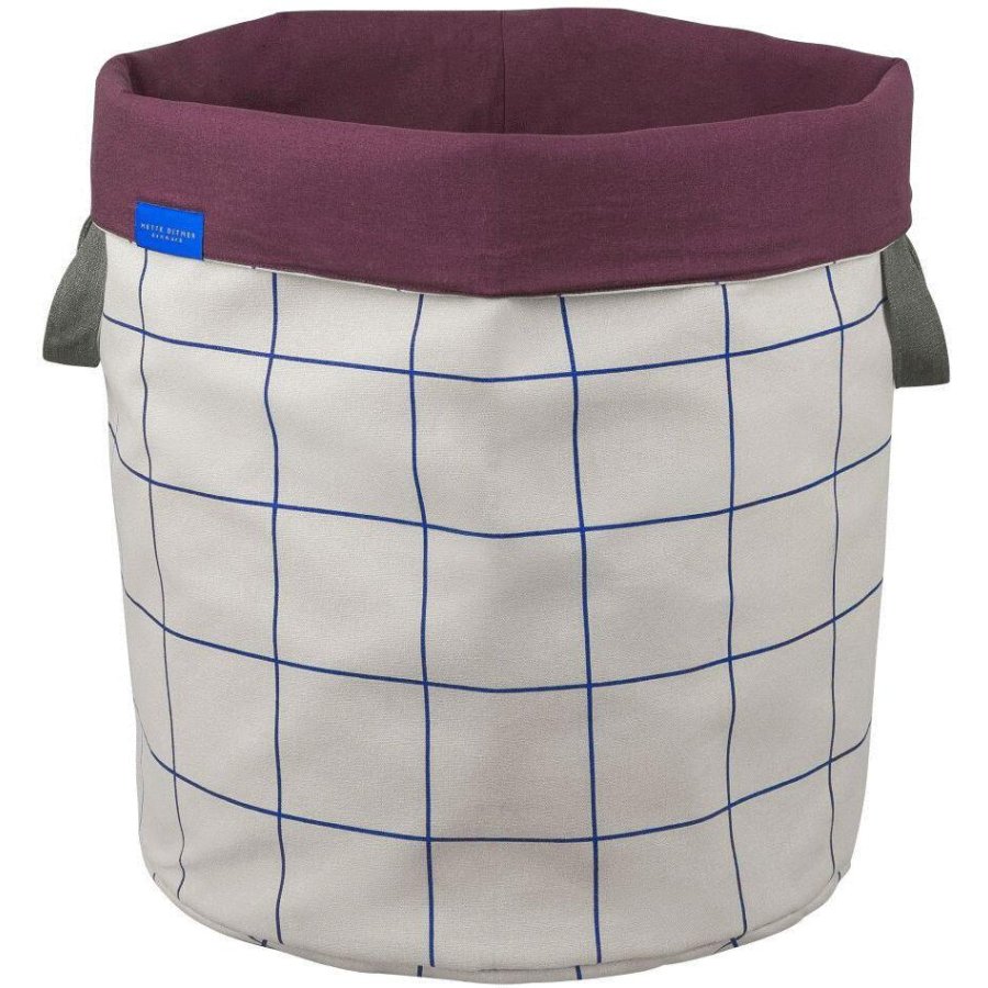 Mette Ditmer Mesh Wäschekorb H50cm, Cobalt/Sand
