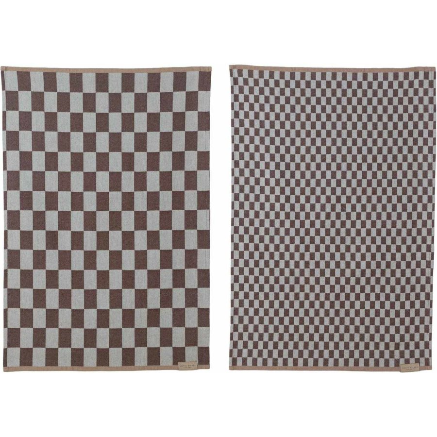 Mette Ditmer Mini-max Viskestykke 2 stk. 50x70 cm, Brun