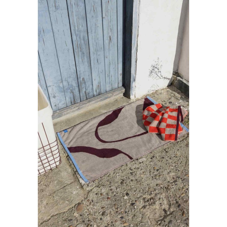 Mette Ditmer Nova Arte Badem�tte 50x80 cm, Wine/Sand