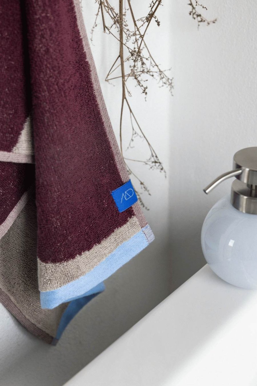 Mette Ditmer Nova Arte H�ndkl�de 2 stk. 40x55 cm, Wine/Sand