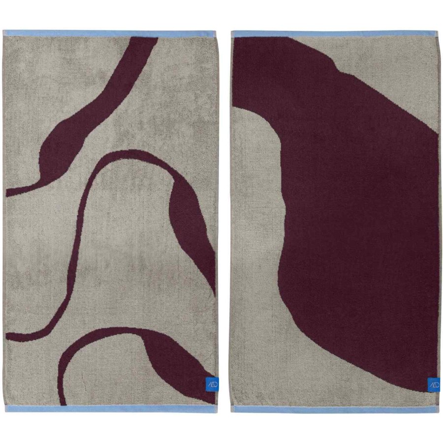 Mette Ditmer Nova Arte H�ndkl�de 2 stk. 40x55 cm, Wine/Sand