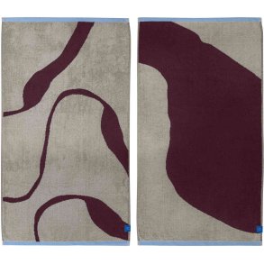 Mette Ditmer Nova Arte H�ndkl�de 2 stk. 50x90 cm, Wine/Sand