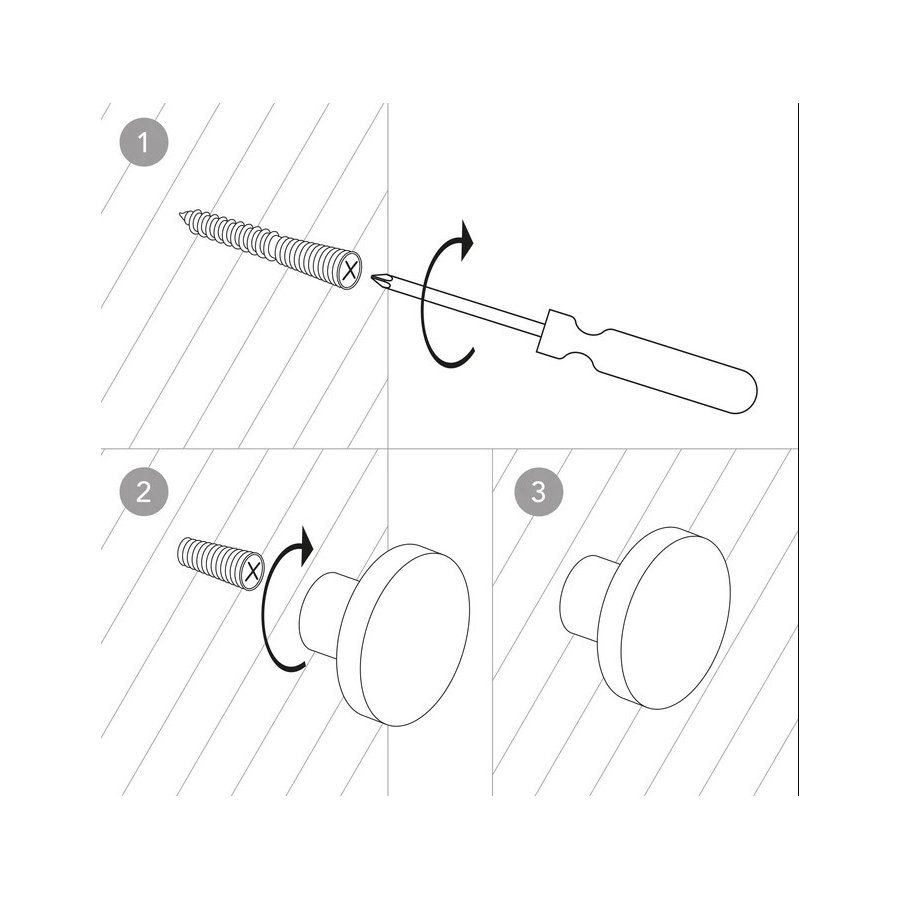 Mette Ditmer Point Haken 2er Set,  3,3 cm, Natural