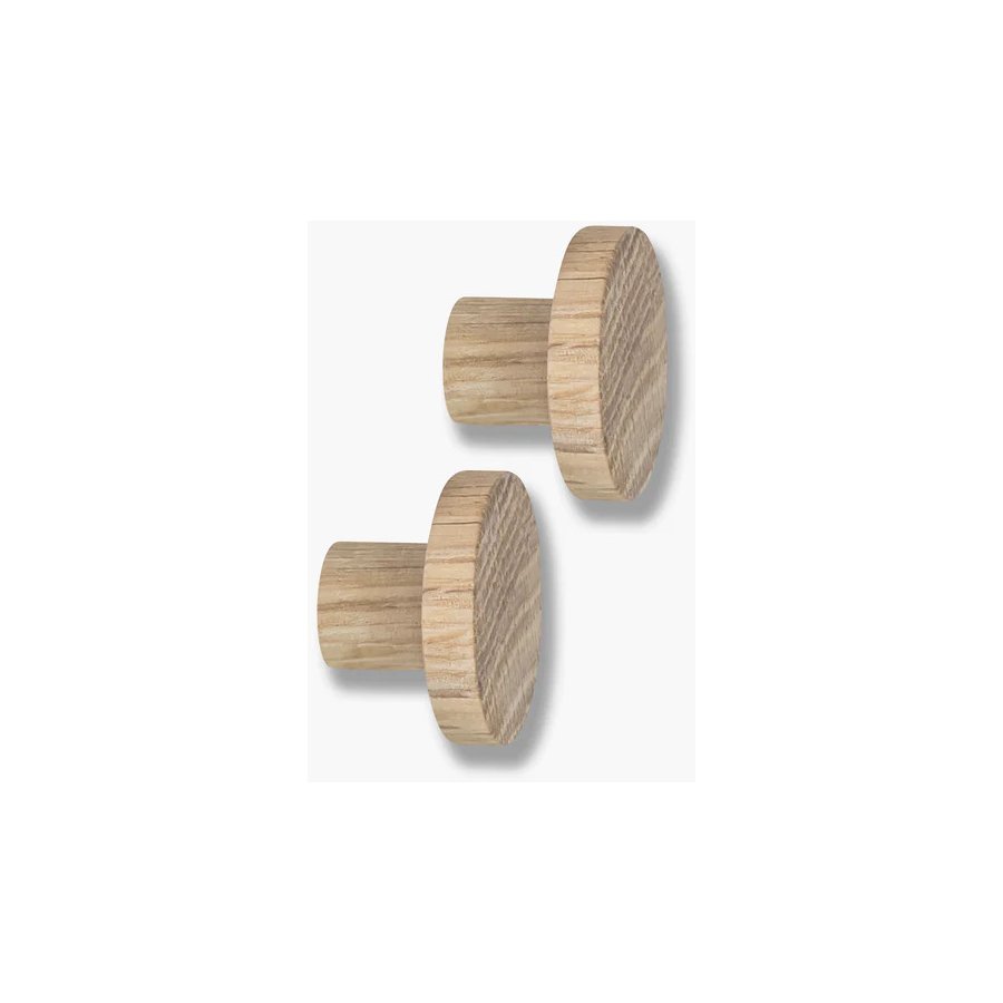 Mette Ditmer Point Haken 2er Set,  3,3 cm, Natural