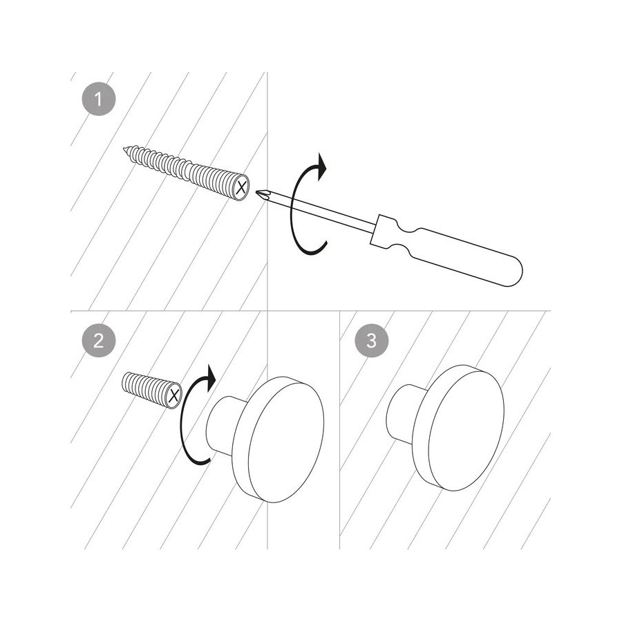 Mette Ditmer Point Haken 2er Set 3,3 cm, Eiche