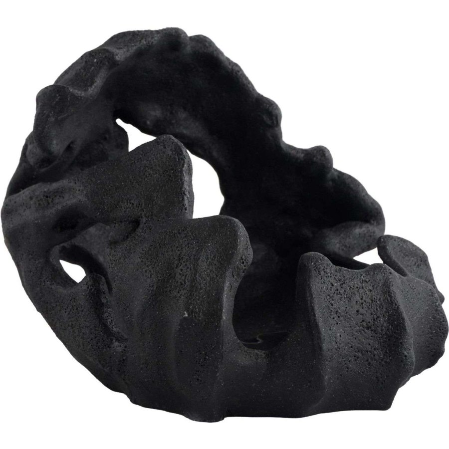Mette Ditmer Reef Lysestage H13 cm, Sort