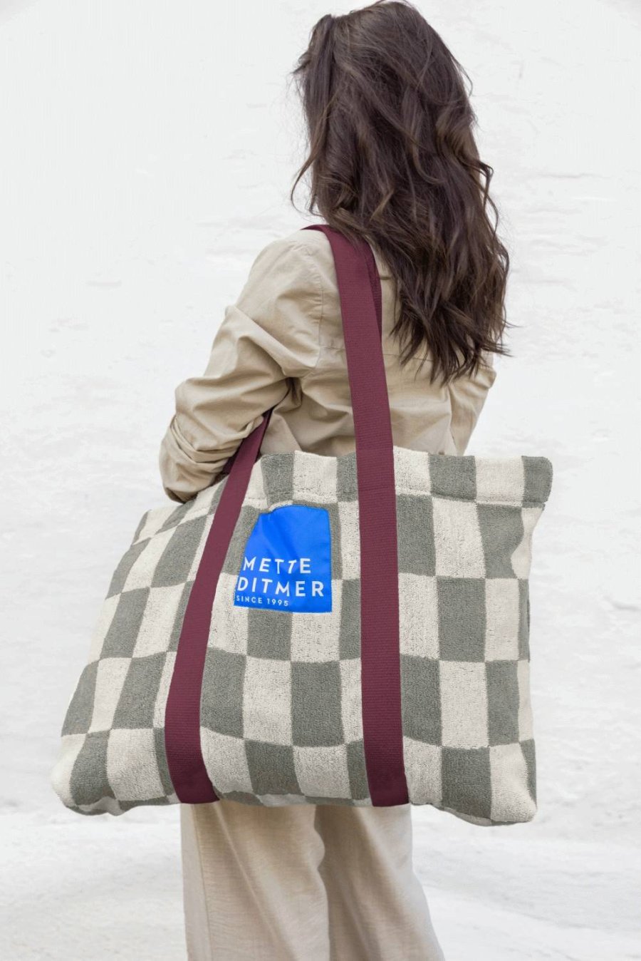 Mette Ditmer Retro Taske 64x45 cm, Sage Green