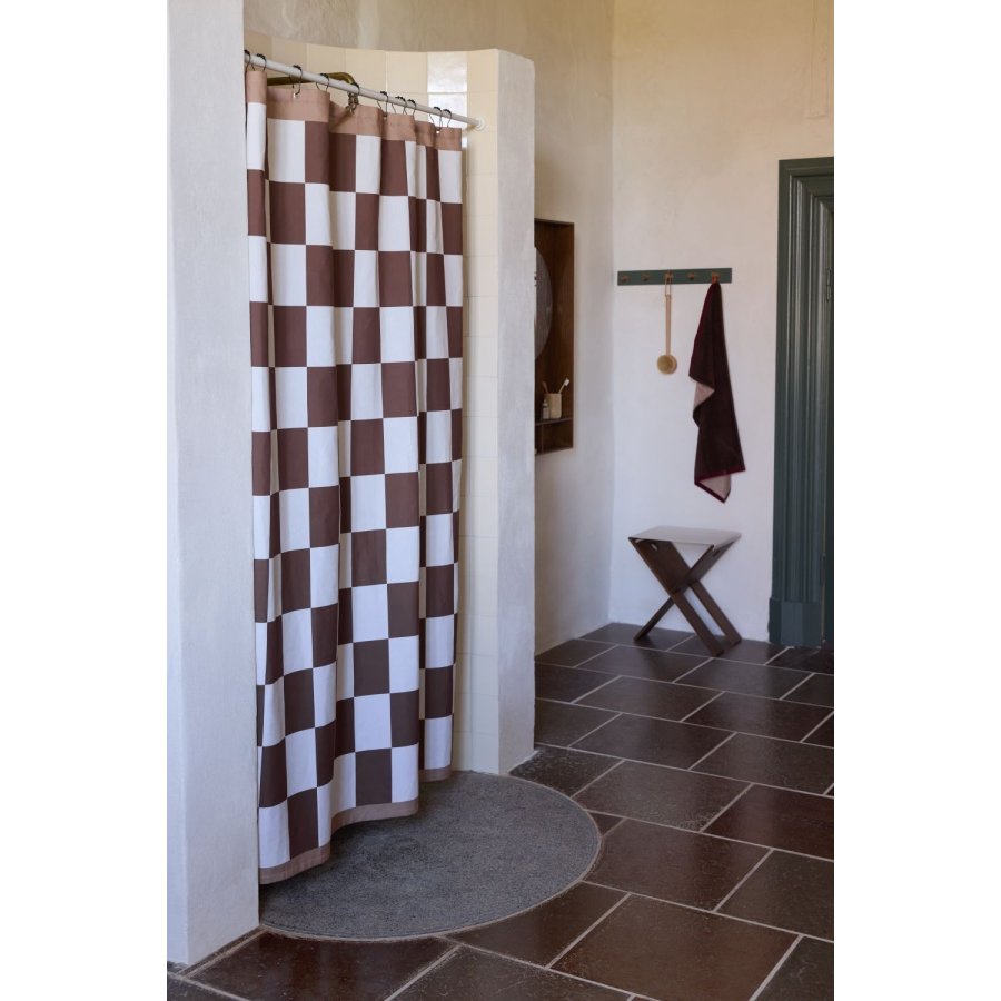 Mette Ditmer Retro Duschvorhang 150x200 cm, Braun