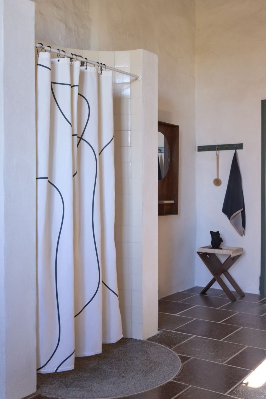 Mette Ditmer Shadow Duschvorhang 150x200 cm, Cremefarben