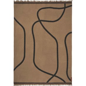 Mette Ditmer Shadow Plaid 130x175 cm, Latte/Sort