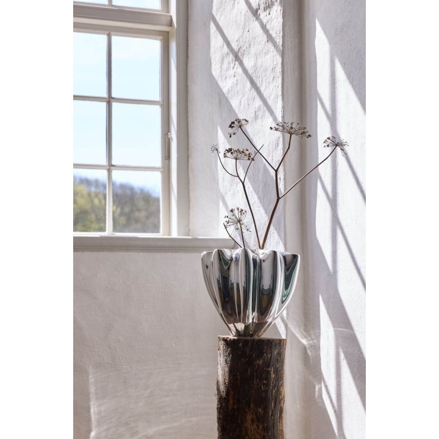 Mette Ditmer Shell Vase H30 cm, Krom