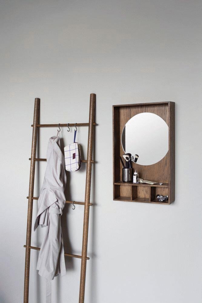 Mette Ditmer Show-Me Regal mit Spiegel 40×60cm, Dunkel Geölt