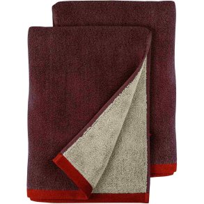 Mette Ditmer Soft Handtuch 2er Set 40x55 cm, Wine/Sand