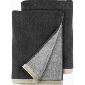 Mette Ditmer Soft Handtuch 2er Set 40x55 cm, Dark Grey/Light Grey